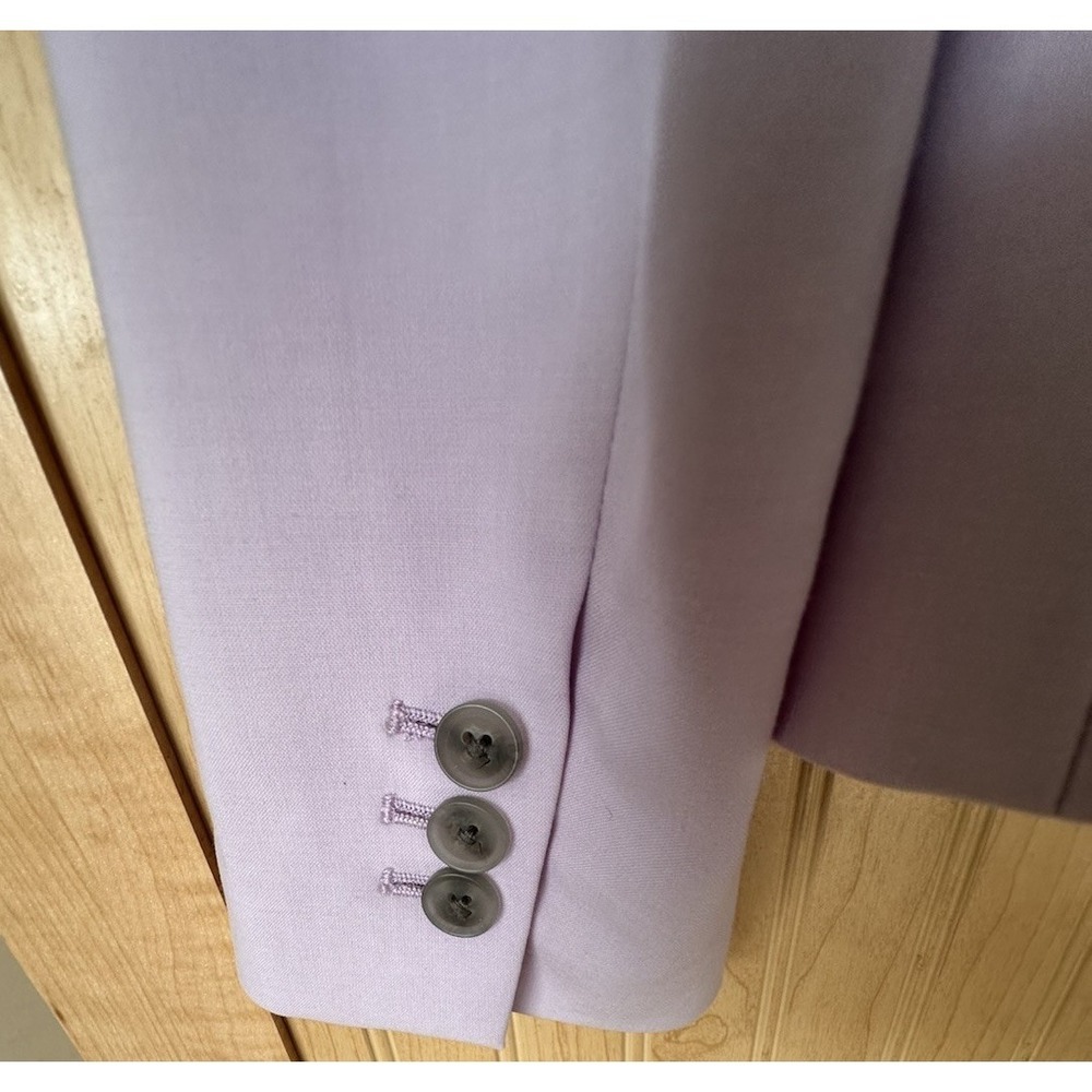Banana Republic Lavender Classic Blazer Jacket Italian Wool Blend SZ 4 Washable - Picture 5 of 7
